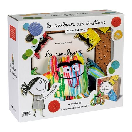 La couleur des émotions : le livre pop-up + la peluche multicolore collector