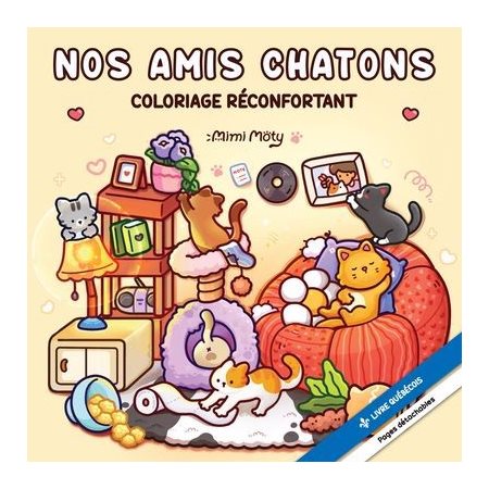 Coloriage réconfortant : Nos amis chatons