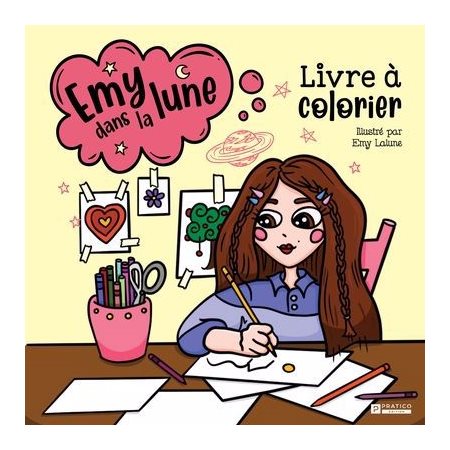 Emy dans la lune : Livre à colorier