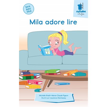 Mila adore lire - Série bleu pâle