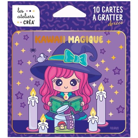 Kawaii magique : 10 cartes à gratter dorées