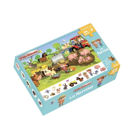 Puzzle p'tits véhicules : la ferme