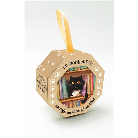 Le bonheur c'est un café, un livre et un chat : Coupelle