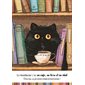 Le bonheur c'est un café, un livre et un chat