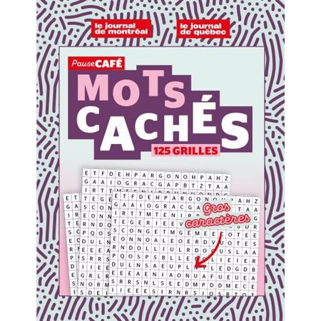 Pause Café - Mots cachés gros caractères 2026 #1