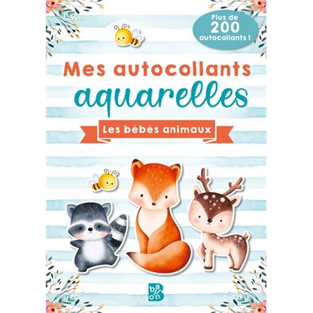 Mes autocollants aquarelles : Les bébés animaux