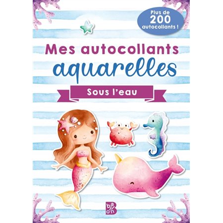 Mes autocollants aquarelles : Sous l'eau