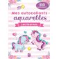 Mes autocollants aquarelles : Les licornes