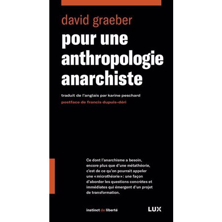 Pour une anthropologie anarchiste