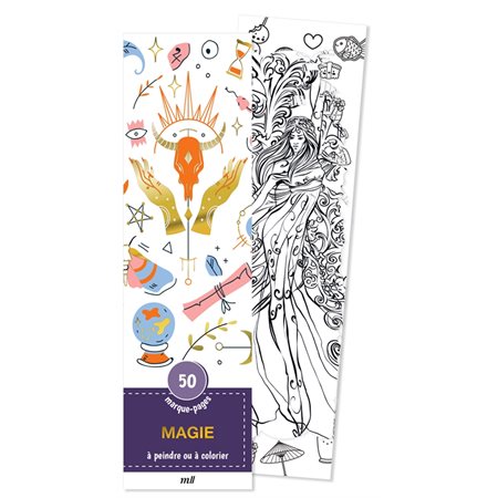 Magie : marque-pages à peindre ou à colorier