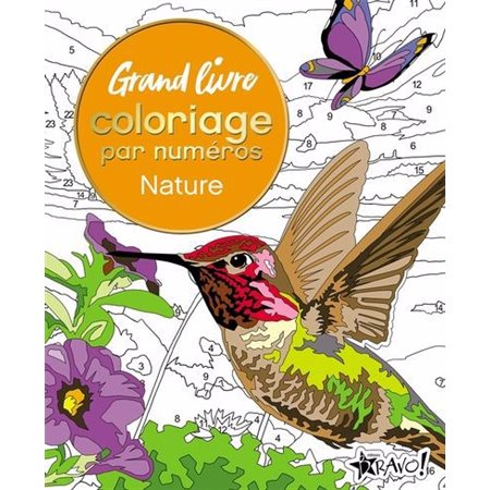 Grand livre de coloriage par numéros : Nature