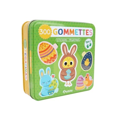 Boite de gommettes métal : Pâques