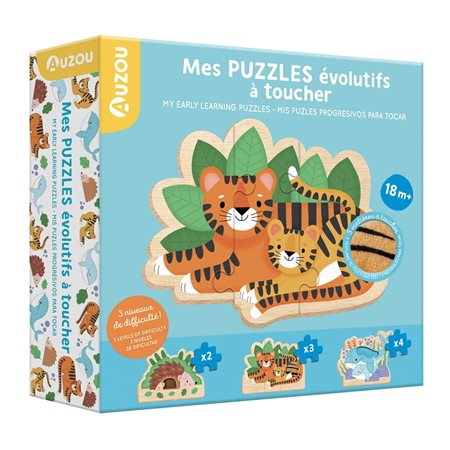 Mes puzzles évolutifs à toucher = My early learning puzzles = Mis puzles progresivos para tocar