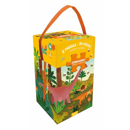Dinosaures : 2 puzzles, 54 pièces