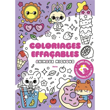Coloriages effaçables : Animaux mignons