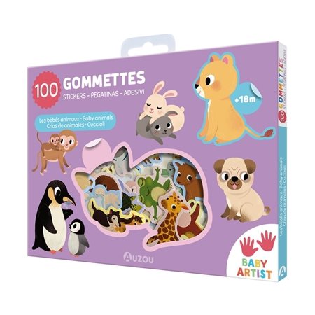 100 gommettes : Les bébés animaux