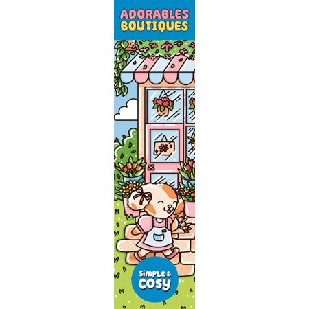 Adorables boutiques : marque-pages à colorier